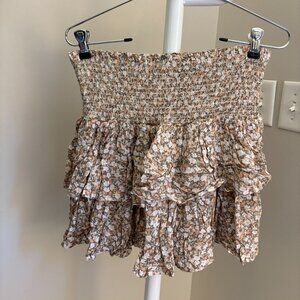 Forever 21 Floral Ruffle Skirt